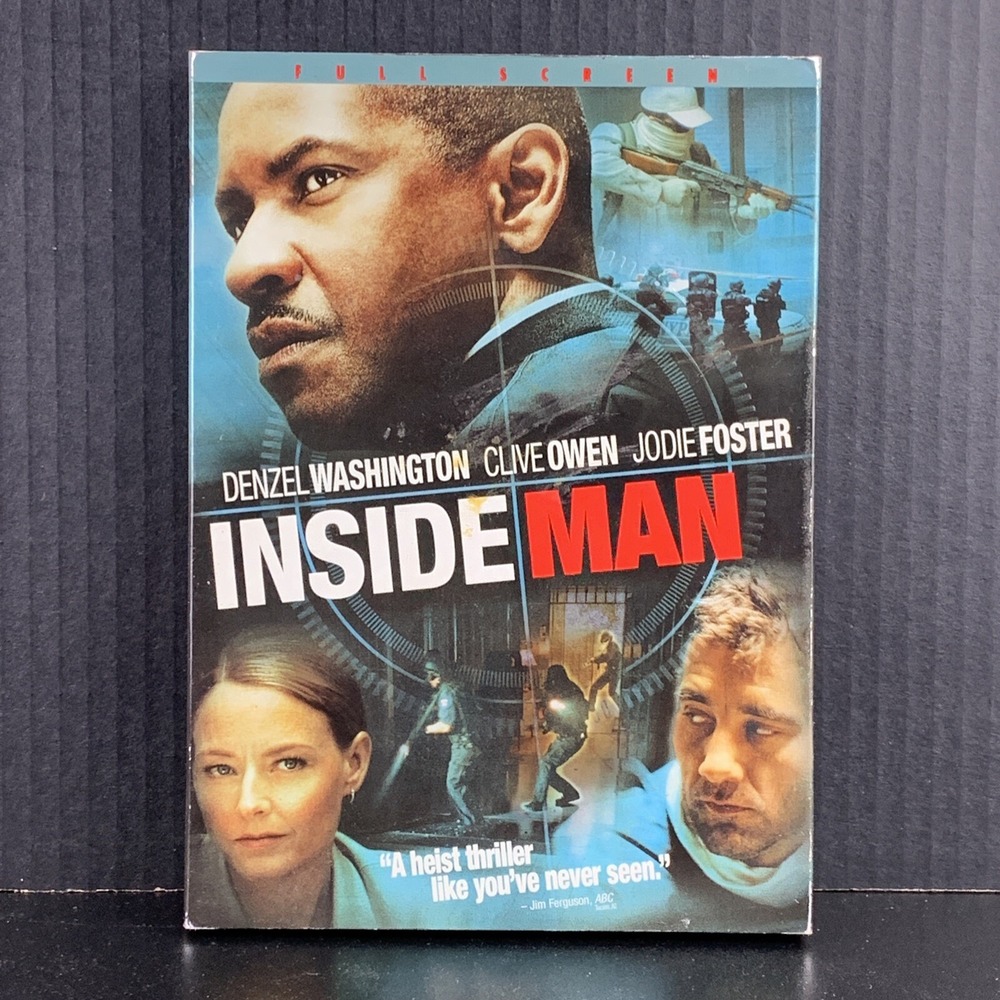 Inside Man (DVD, 2006, Full‎ Frame) Denzel Washington, Jodie Foster, Clive Owen